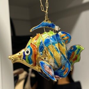 Vintage Cloisonné Enamel Fish Ornament